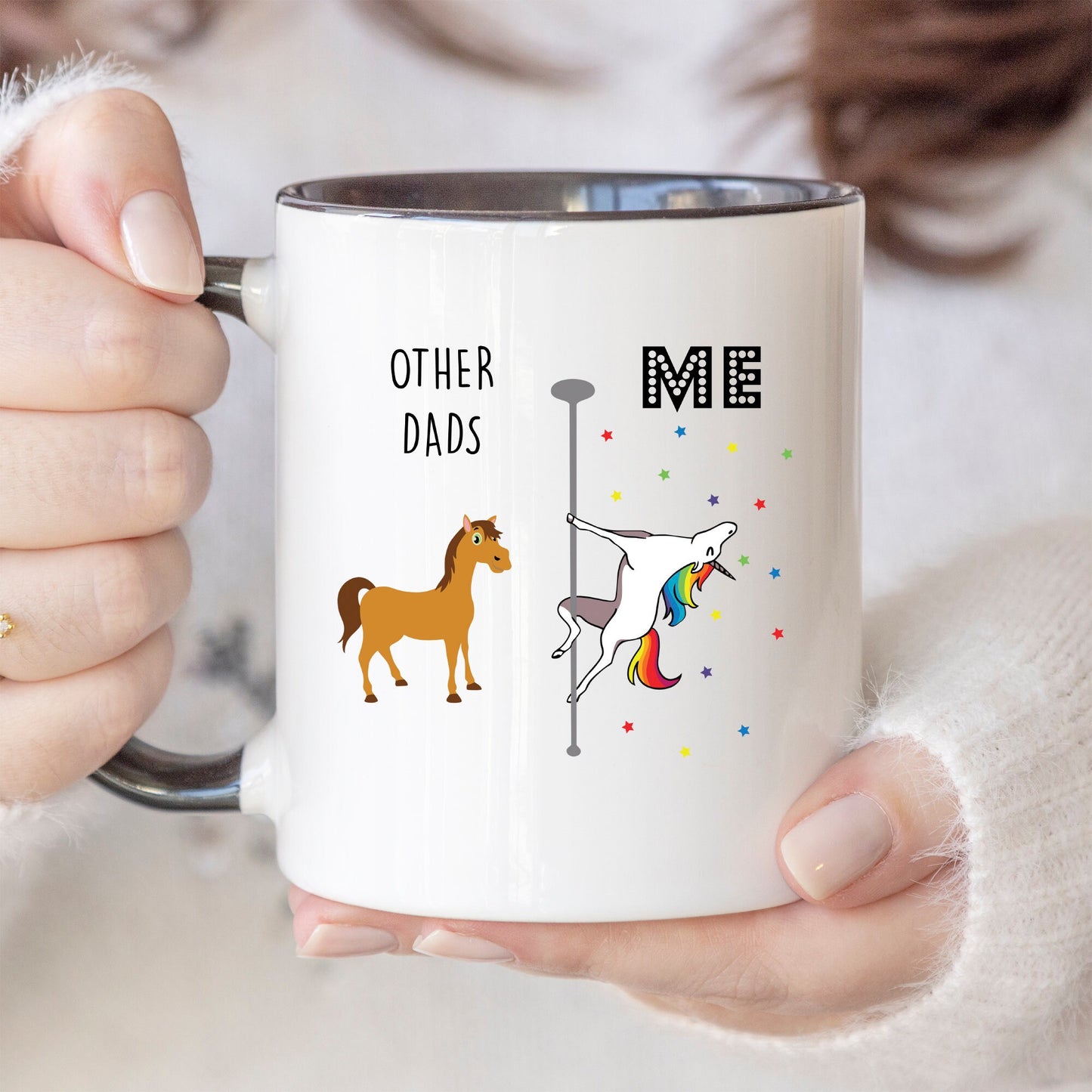 Dad Coffee Mugs Unicorn Cool Father Cups Funny Fathers Day Gifts From Daughter Or Son Beautiful Premium Quality Tea Cup Gag Gift For Dad