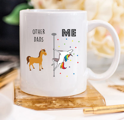 Dad Coffee Mugs Unicorn Cool Father Cups Funny Fathers Day Gifts From Daughter Or Son Beautiful Premium Quality Tea Cup Gag Gift For Dad