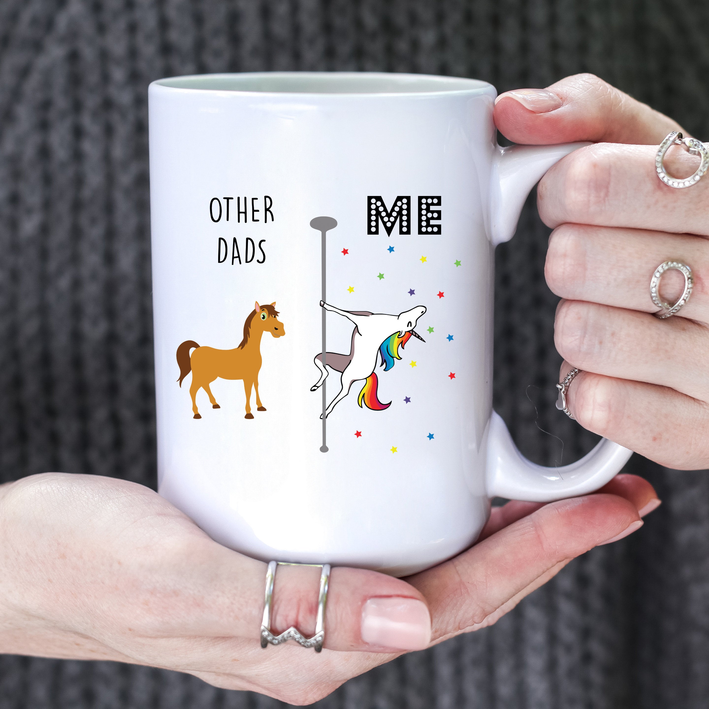 Dad Coffee Mugs Unicorn Cool Father Cups Funny Fathers Day Gifts From Daughter Or Son Beautiful Premium Quality Tea Cup Gag Gift For Dad