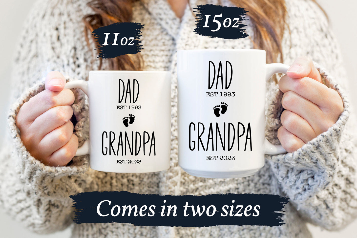 Dad Grandpa Pregnancy Announcement Mug, Baby Announcement New Grandpa Mug, New Grandpa Gift, First Time Grandpa, Custom Grandpa Mug