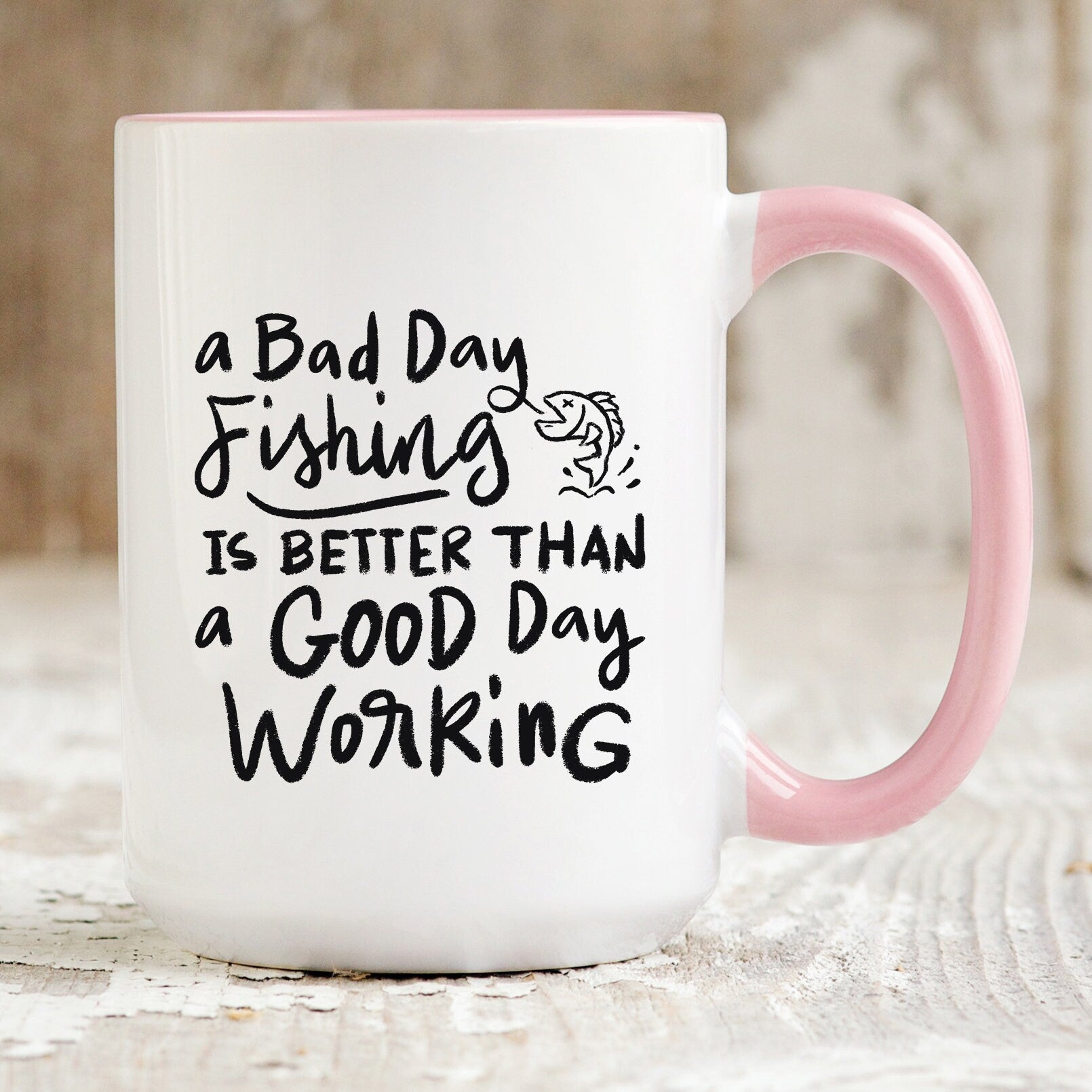 Fishing Coffee Mugs Fisher Gifts Funny Dad Appreciation Coworker Friends Sarcastic Mugs Husband Caffeine Cups Fun Bad Fishing Day Quotes