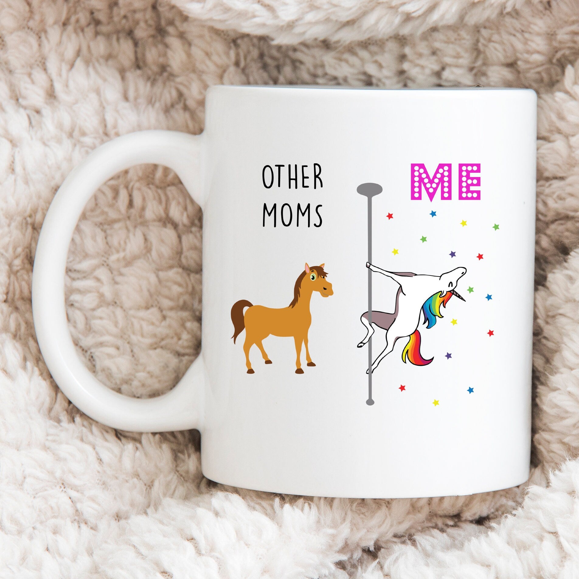 Funny Mom Coffee Mugs Mother's Day Gift From Daughter Son Best Mom Tea Cups Pole Dancing Unicorn Mugs Perfect Gift For Coffee Tea Lovers