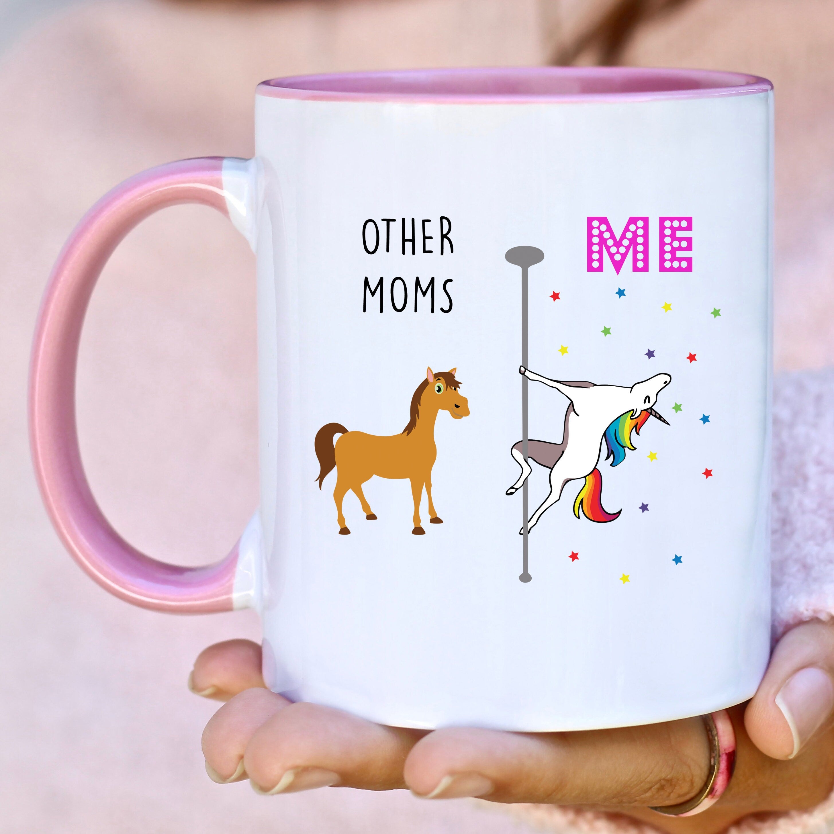 Funny Mom Coffee Mugs Mother's Day Gift From Daughter Son Best Mom Tea Cups Pole Dancing Unicorn Mugs Perfect Gift For Coffee Tea Lovers