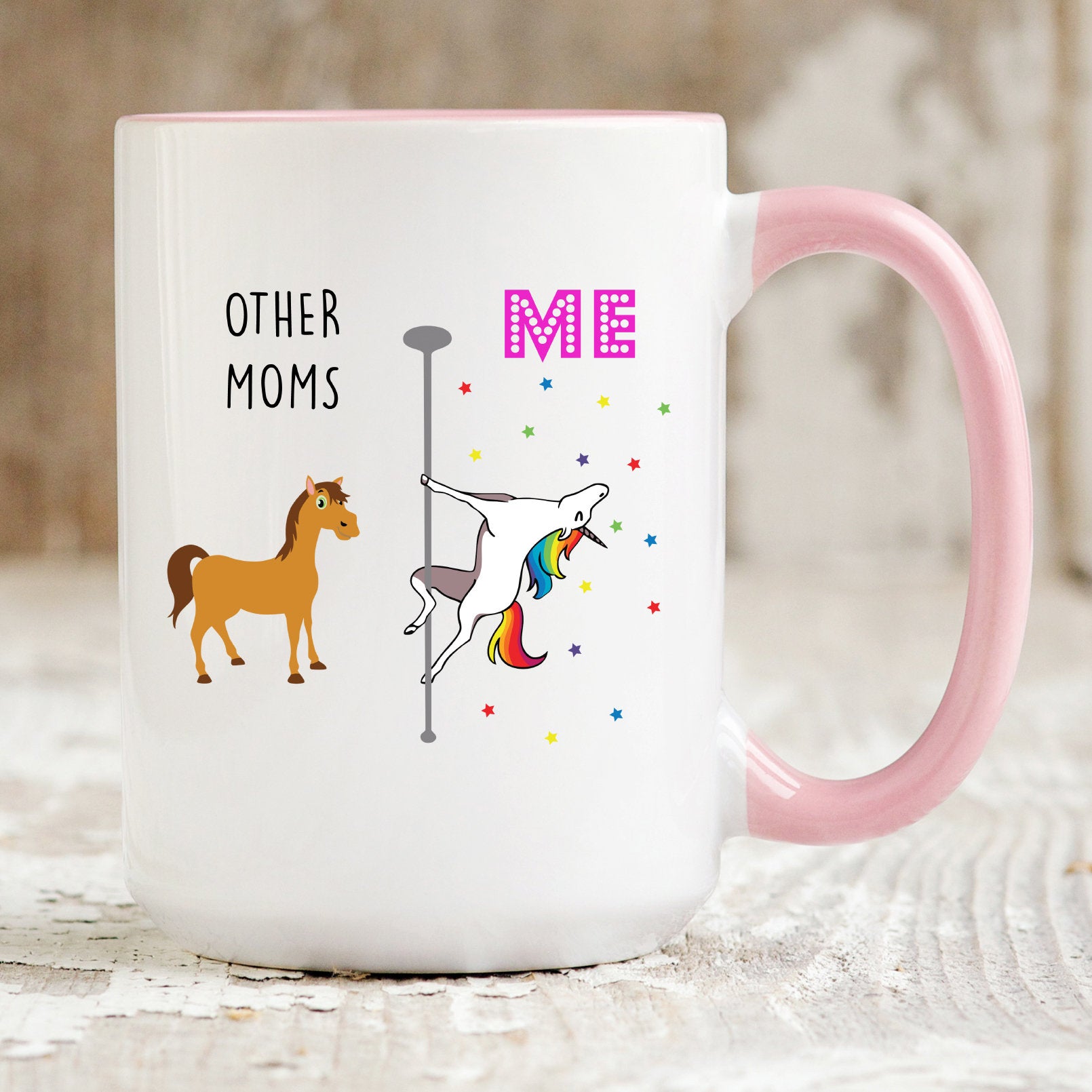 Funny Mom Coffee Mugs Mother's Day Gift From Daughter Son Best Mom Tea Cups Pole Dancing Unicorn Mugs Perfect Gift For Coffee Tea Lovers