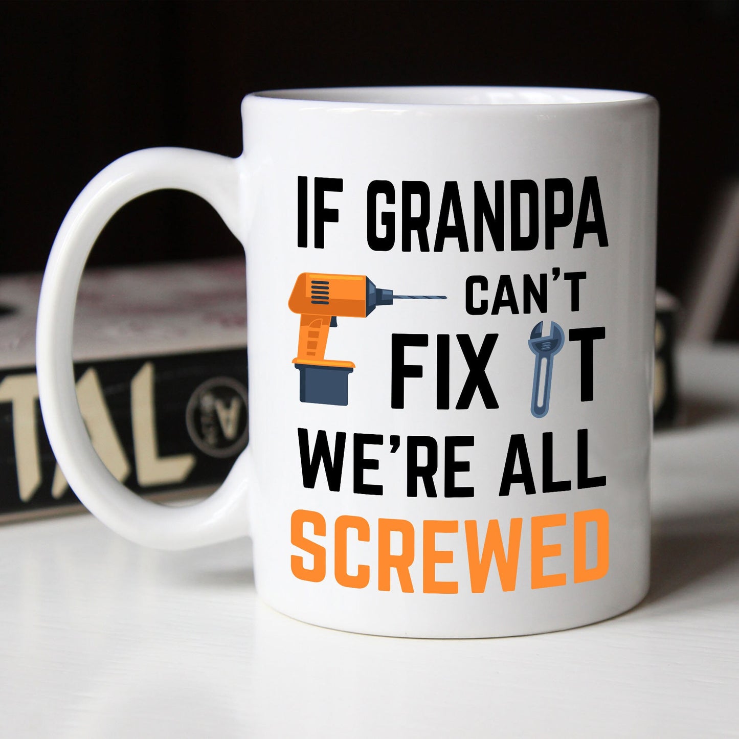 Grandpa Coffee Mugs New Grandpa Gifts for Grandpa Grandfather Coffee Cups Grandpa Birthday If Grandpa Can't Fix It