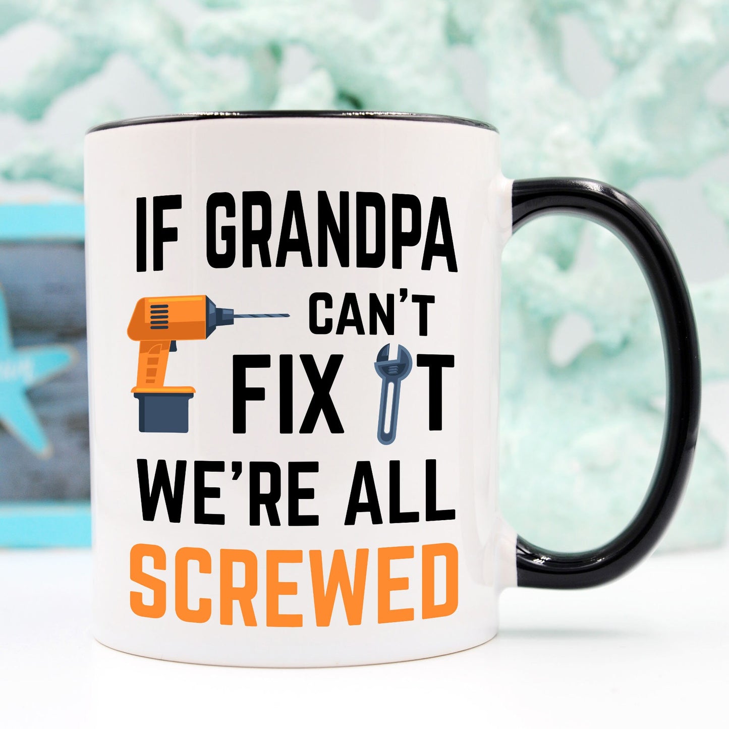 Grandpa Coffee Mugs New Grandpa Gifts for Grandpa Grandfather Coffee Cups Grandpa Birthday If Grandpa Can't Fix It