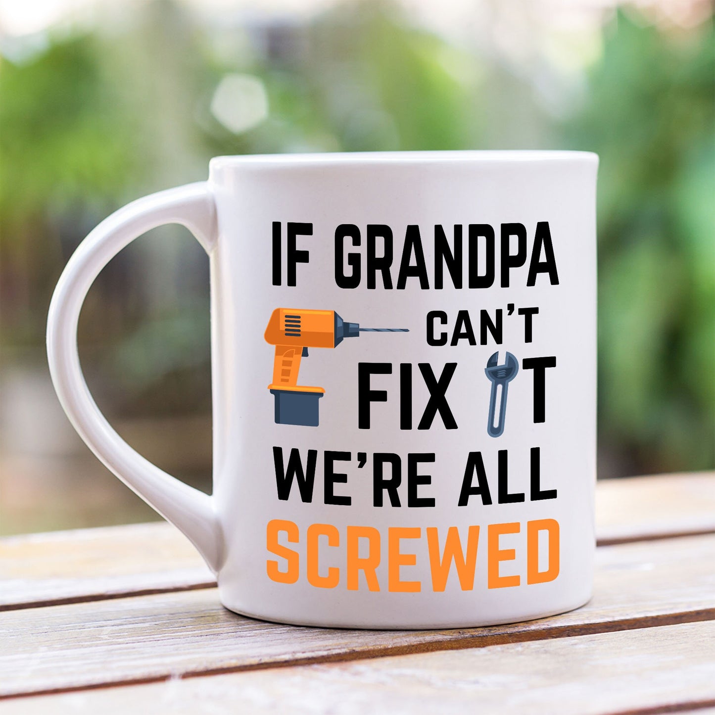 Grandpa Coffee Mugs New Grandpa Gifts for Grandpa Grandfather Coffee Cups Grandpa Birthday If Grandpa Can't Fix It