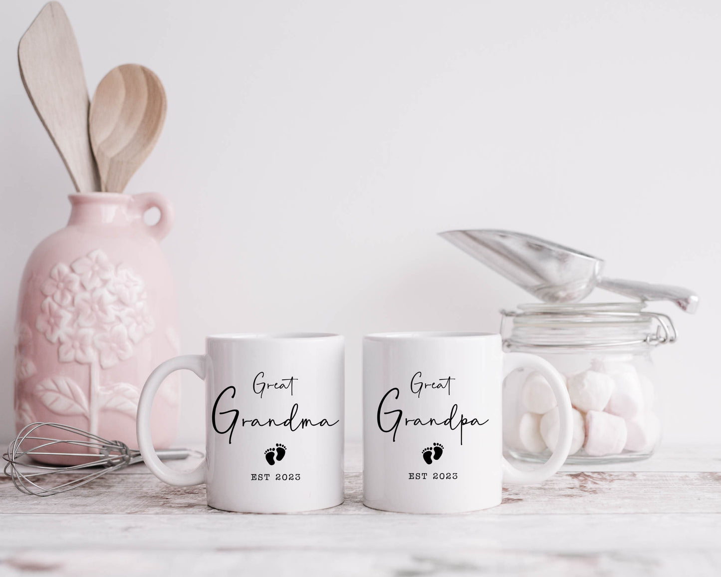 Great Grandma Great Grandpa Mug Set 2, Pregnancy Announcement, Baby Announcement, Grandpa Mug, Grandma Mug, Grandma Gift, Grandpa Gift