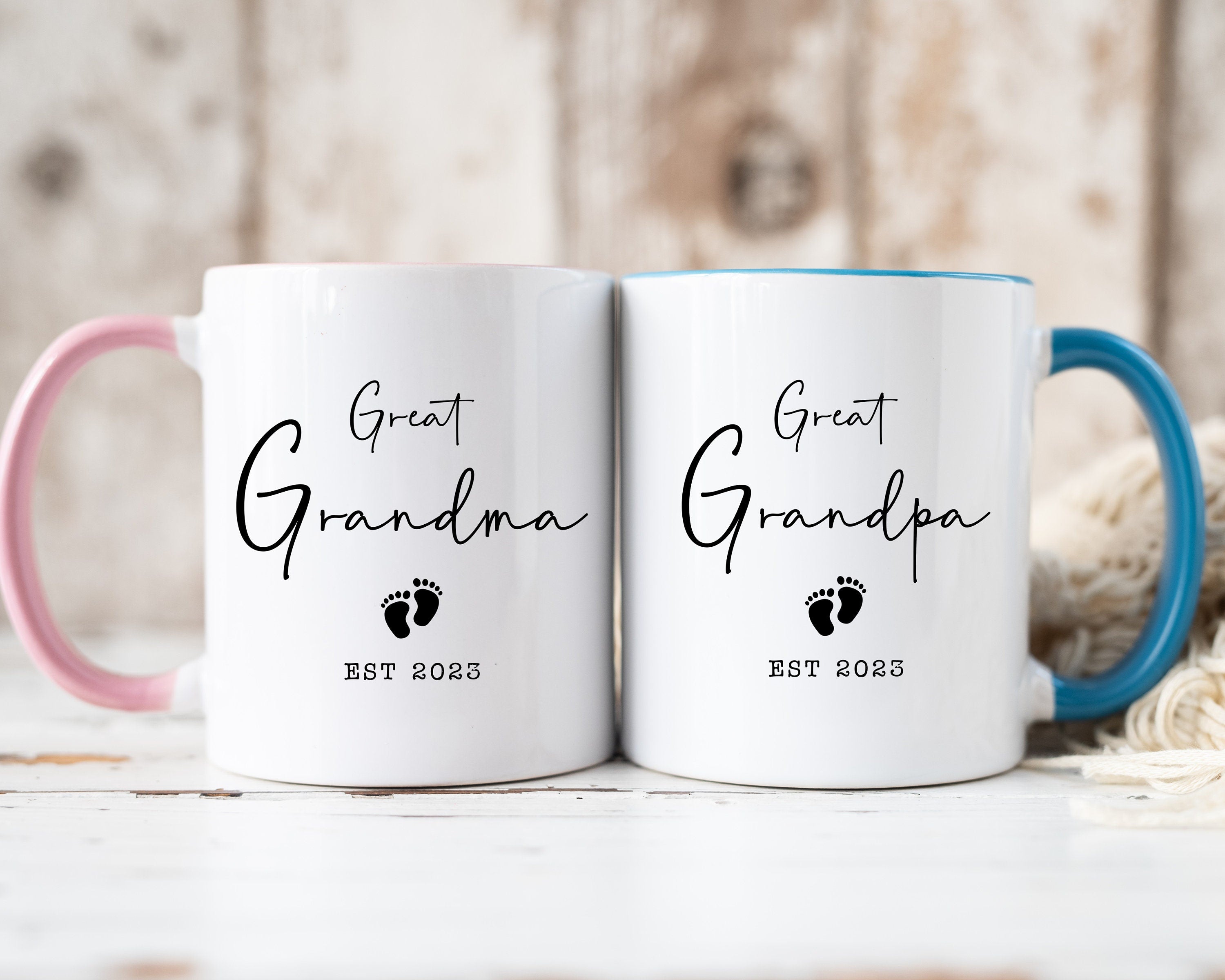 Great Grandma Great Grandpa Mug Set 2, Pregnancy Announcement, Baby Announcement, Grandpa Mug, Grandma Mug, Grandma Gift, Grandpa Gift