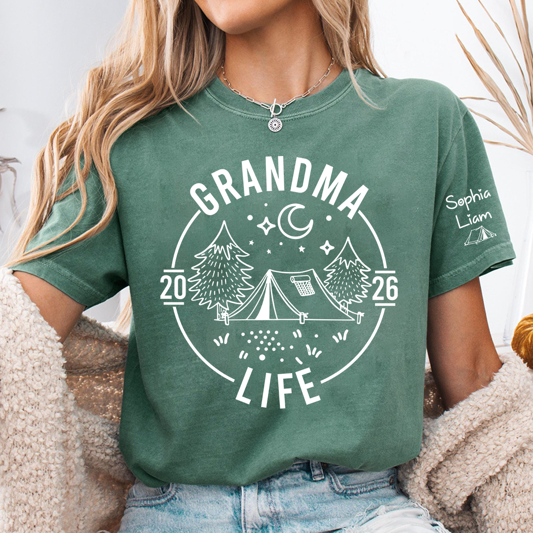 Grandma's Camping Life Tee: Personalized Outdoor Adventure Shirt
