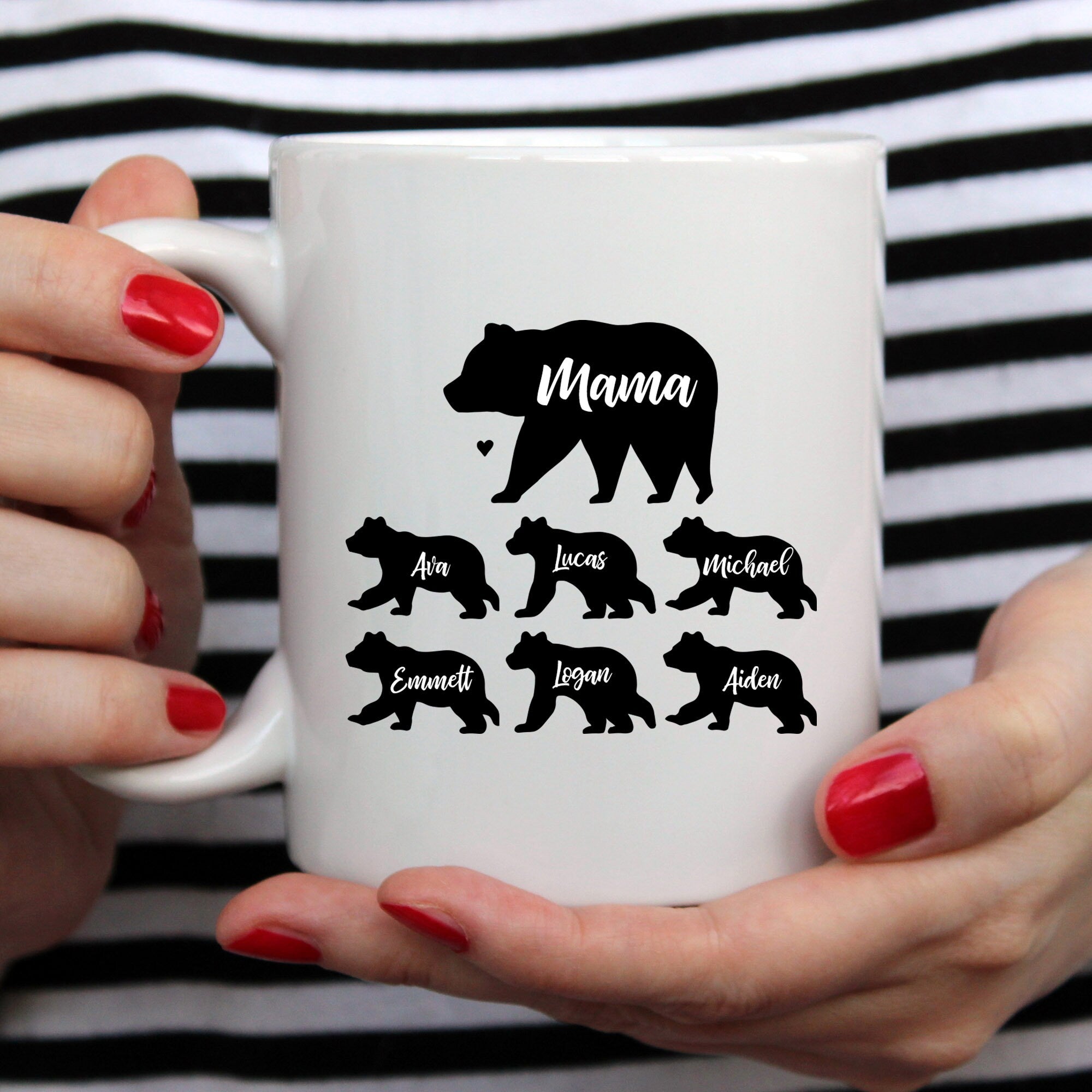 Mama Bear Coffee Mug Christmas Gift from Daughter Mom Gifts for Mom Gifts from Son Gift from Husband Gift from Kids