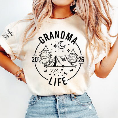 Grandma Life Camping Tee - Custom Year Outdoor Adventure Shirt