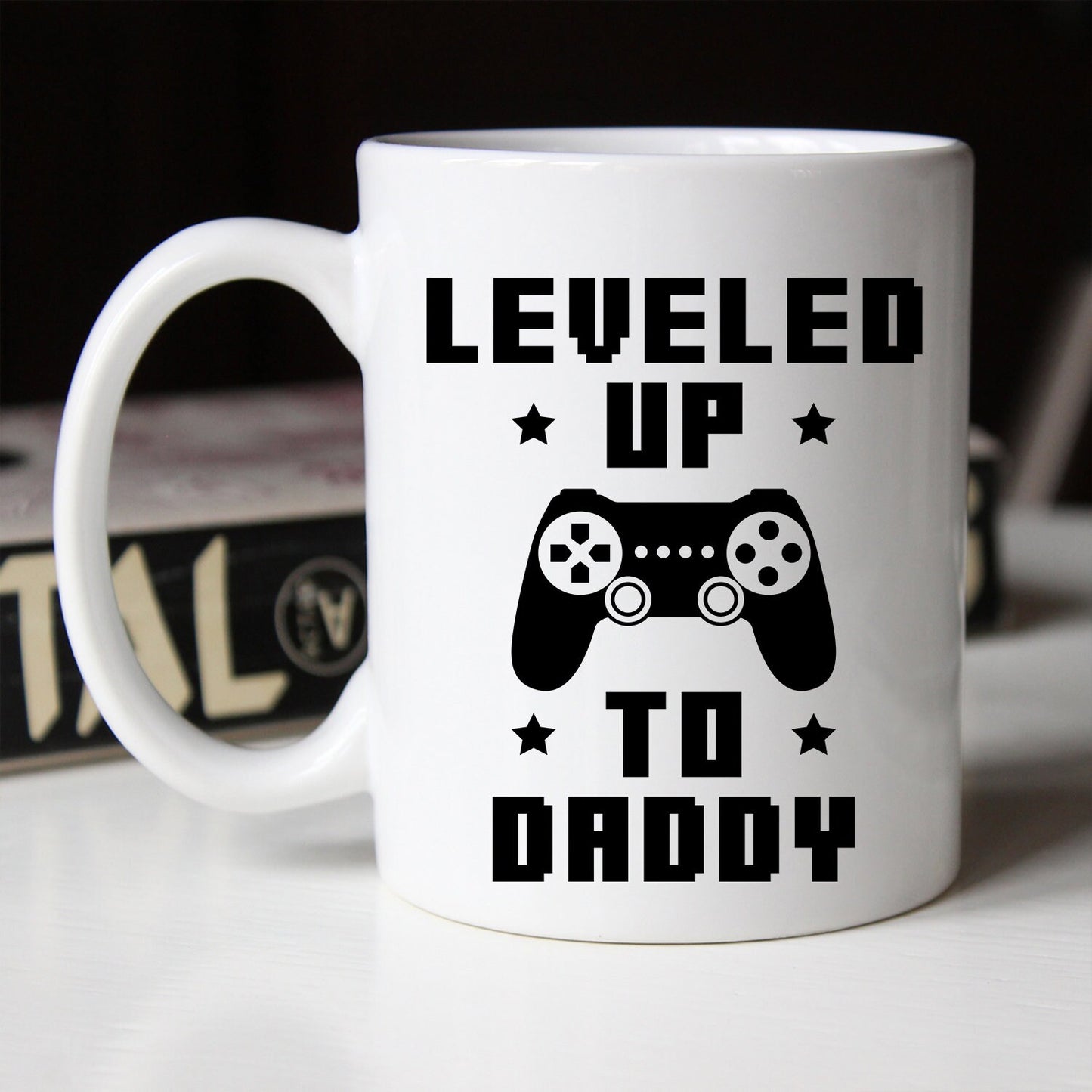 New Dad Coffee Mug Gifts For New Daddy Gamer Dad Mugs Daddy Cups Pregnancy Announcement Gift Ideas Leveled Up To Daddy