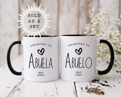 New Abuela Mug Heart, New Abuelo Mug,New Grandparents Mug,New Abuelita Mug,New Abuelito Mug,baby announcement,pregnancy gift