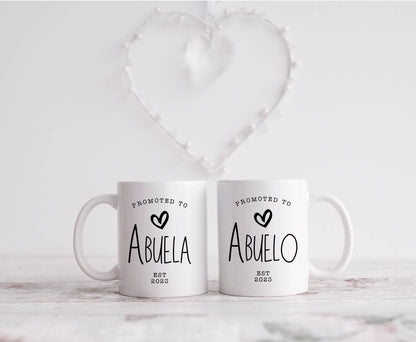 New Abuela Mug Heart, New Abuelo Mug,New Grandparents Mug,New Abuelita Mug,New Abuelito Mug,baby announcement,pregnancy gift