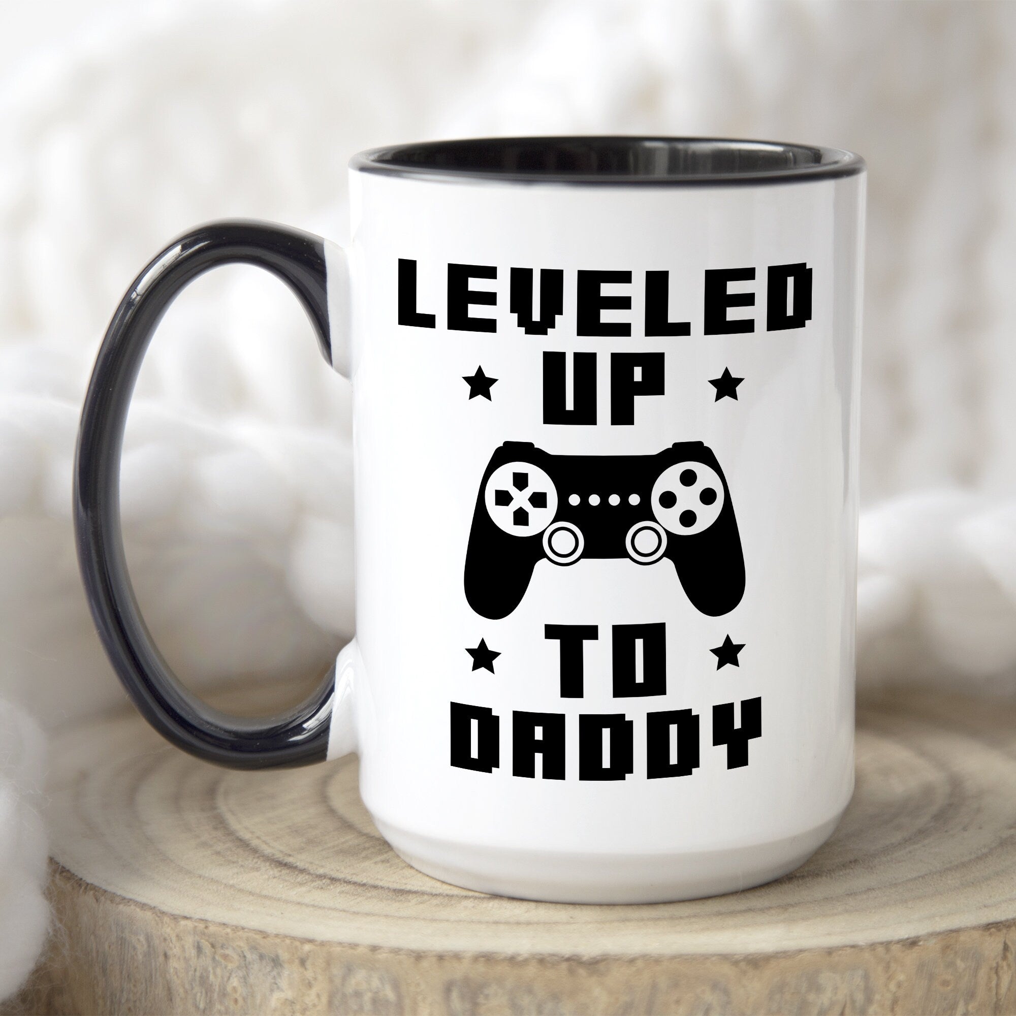 New Dad Coffee Mug Gifts For New Daddy Gamer Dad Mugs Daddy Cups Pregnancy Announcement Gift Ideas Leveled Up To Daddy