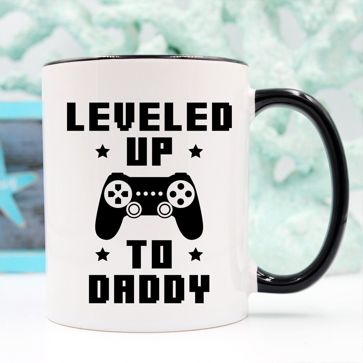 New Dad Coffee Mug Gifts For New Daddy Gamer Dad Mugs Daddy Cups Pregnancy Announcement Gift Ideas Leveled Up To Daddy