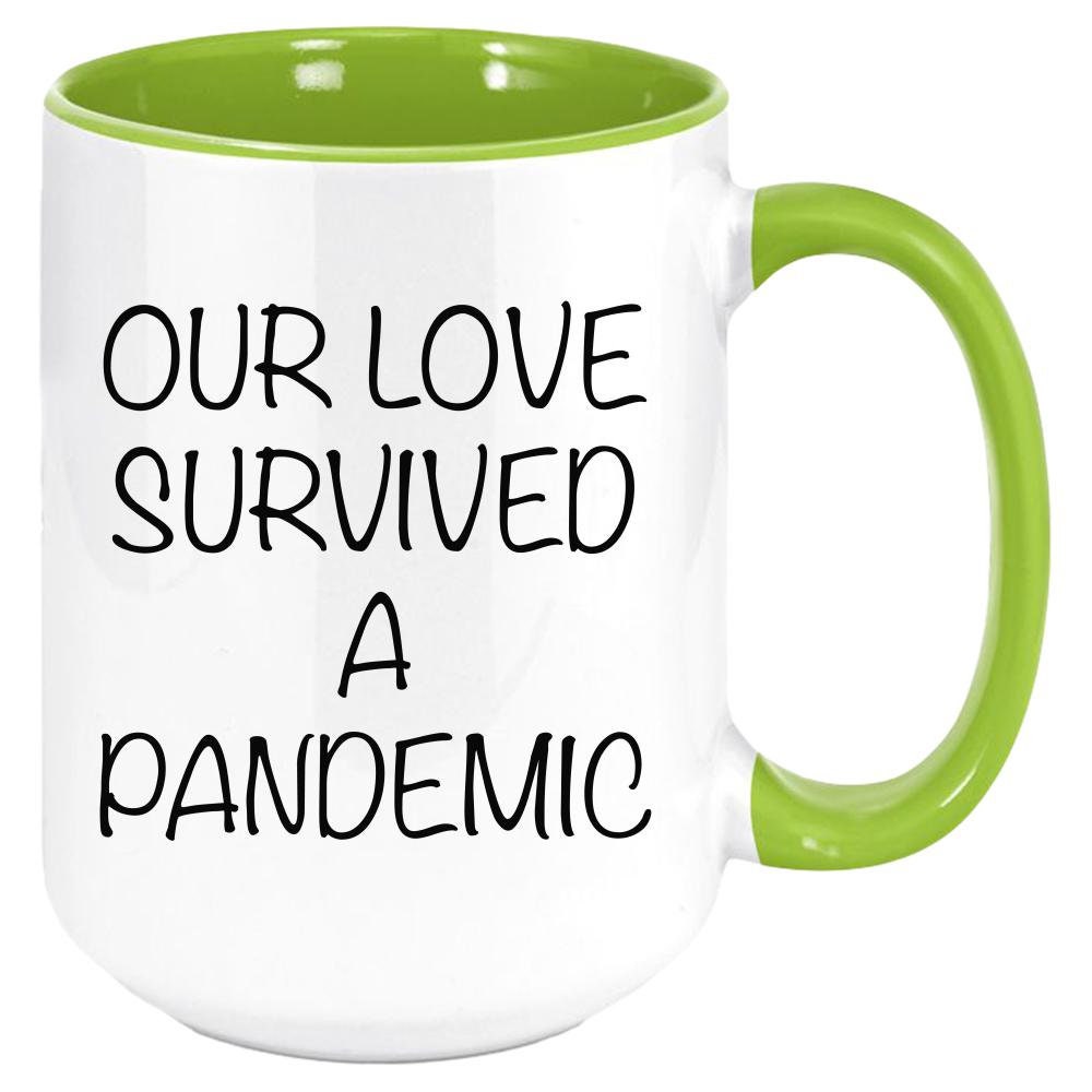 Our Love Survived a Pandemic - Funny Anniversary Gift - Quarantine Couple - Funny Anniversary Mug - Anniversary Gift for Boyfriend