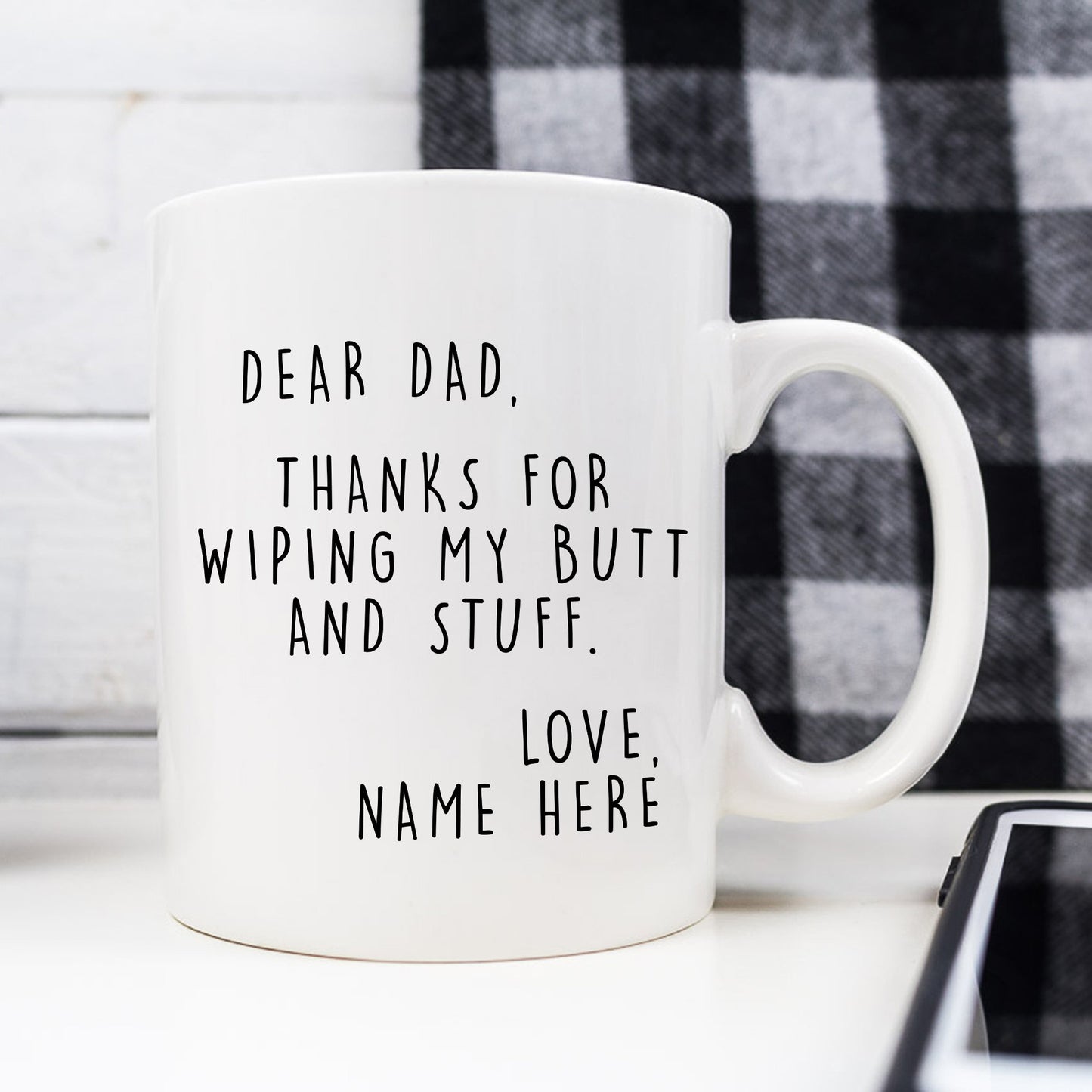 Personalized Fathers Day Gift From Daughter Custom Dad Mug From Son From Kids From Wife From Baby Girl Fathers Day Gag Gift Dad Mug