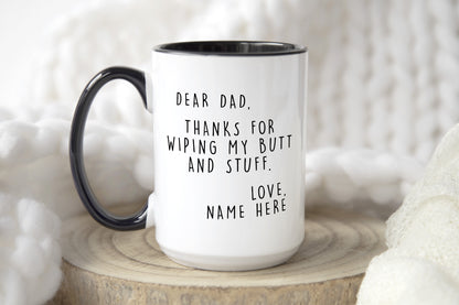 Personalized Fathers Day Gift From Daughter Custom Dad Mug From Son From Kids From Wife From Baby Girl Fathers Day Gag Gift Dad Mug