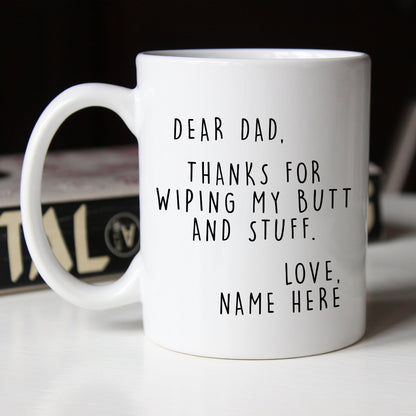 Personalized Fathers Day Gift From Daughter Custom Dad Mug From Son From Kids From Wife From Baby Girl Fathers Day Gag Gift Dad Mug