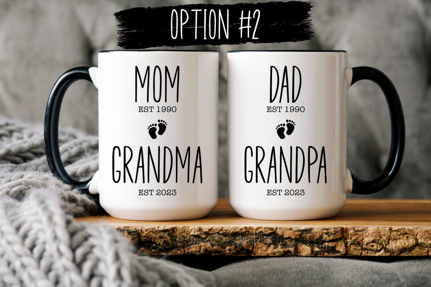 Pregnancy Announcement Grandparent Mugs Baby Announcement Grandma Grandpa Mug Set,New Grandma Gift,New Grandpa gift,Baby Announcement