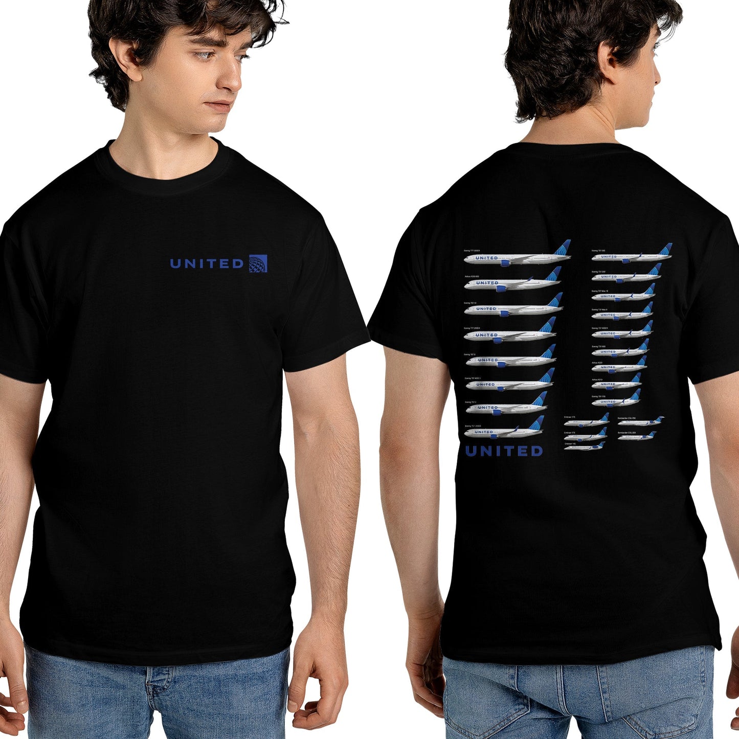 United Airlines Classic Unisex T-Shirt Gildan 5000 (Made In US) DLSI1604PT01