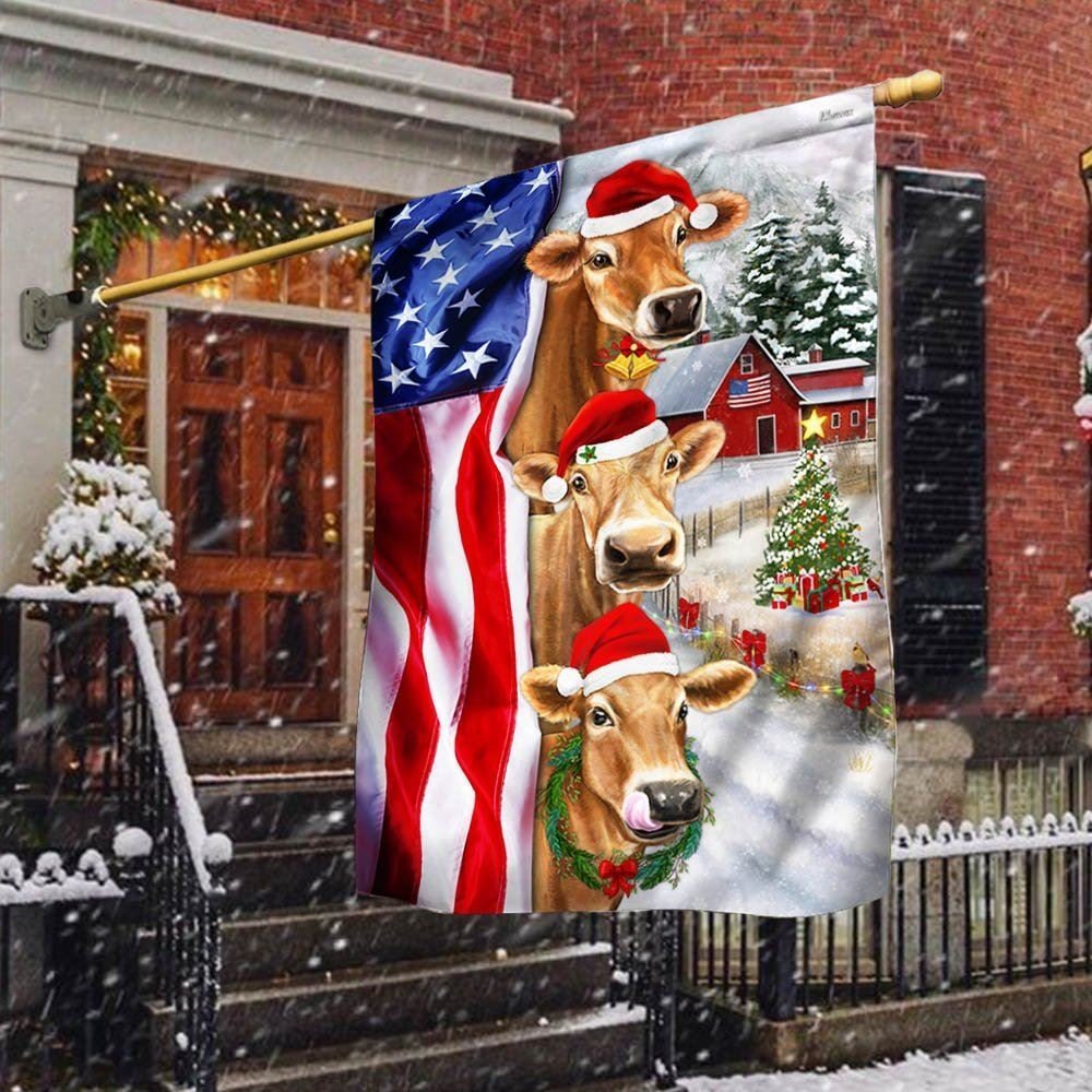 American Flag Christmas Garden Flag Home Decor