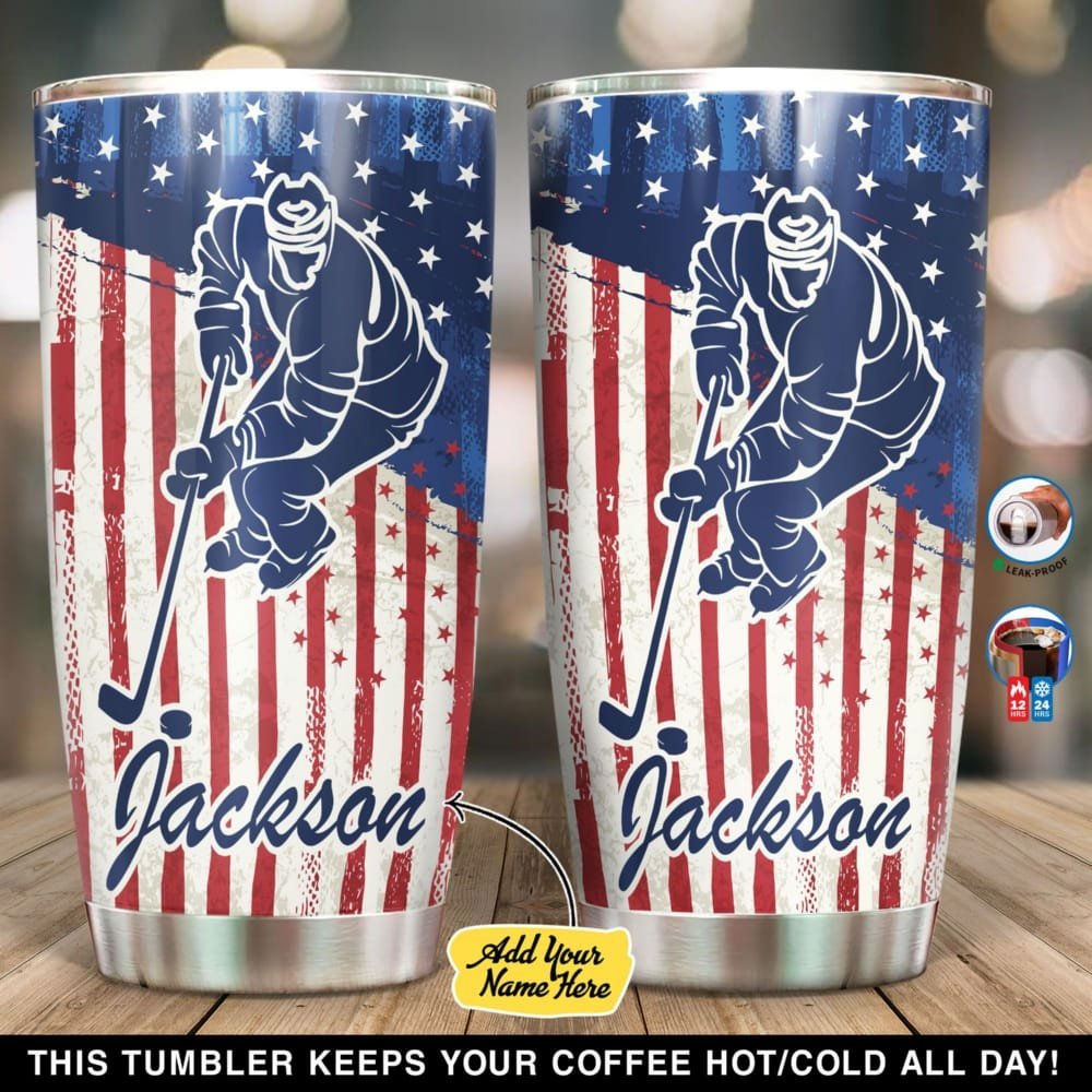 American Hockey Personalized Tumbler