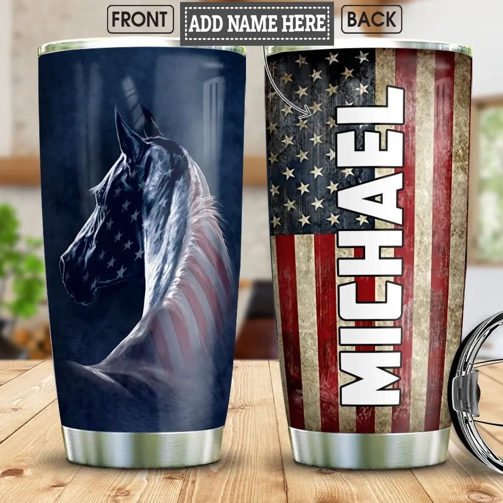 American Horse Personalized Tumbler