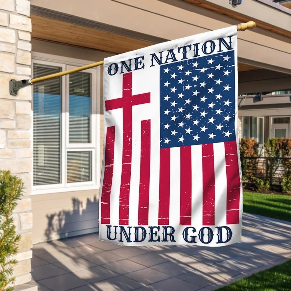 American House and Garden Flag with Christian Scripture