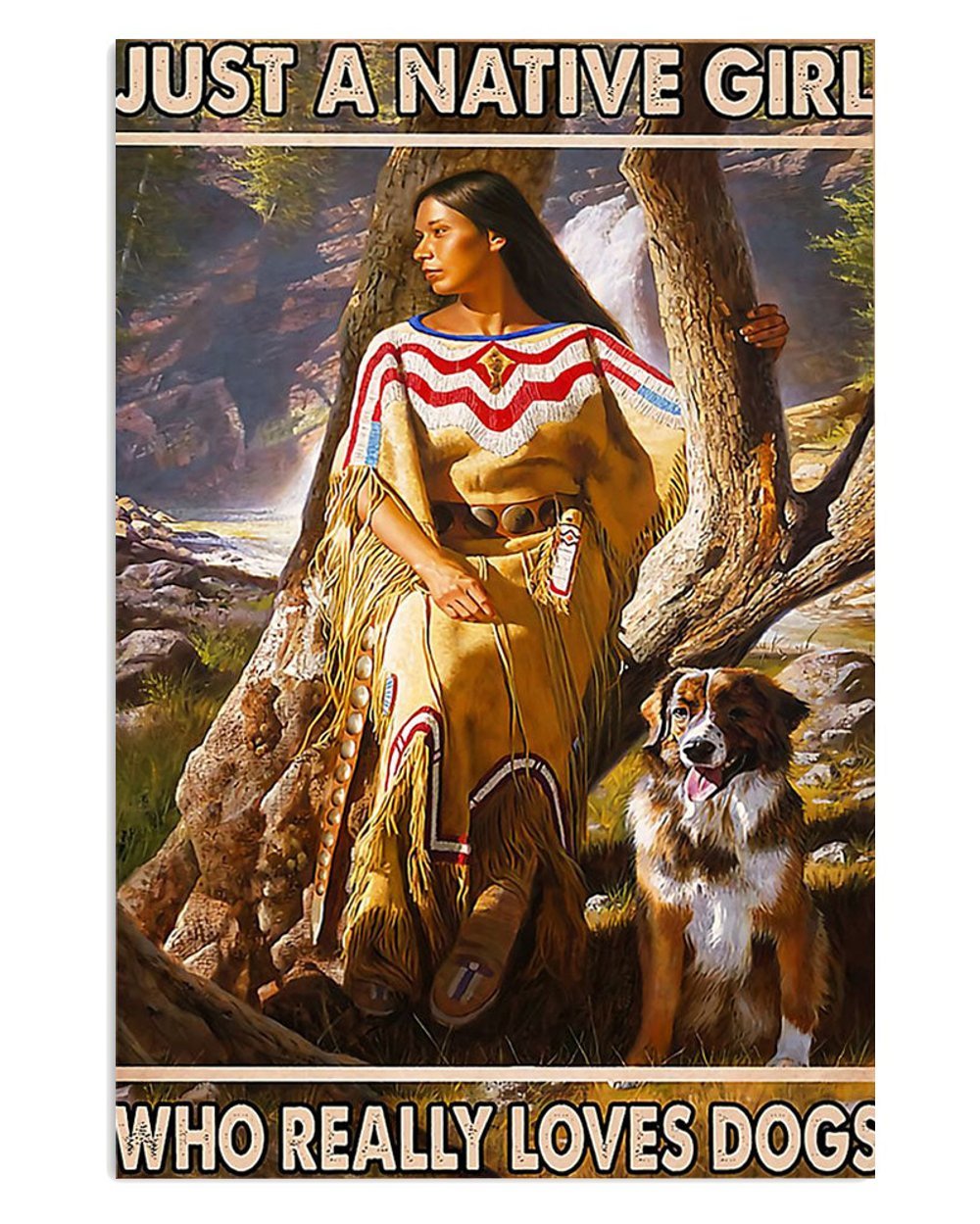 American Indian Dog Lover Poster