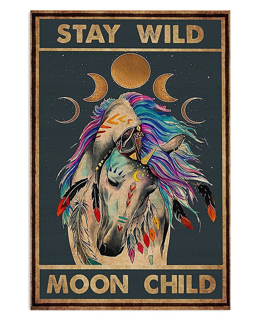 American Indian Moon Child Poster