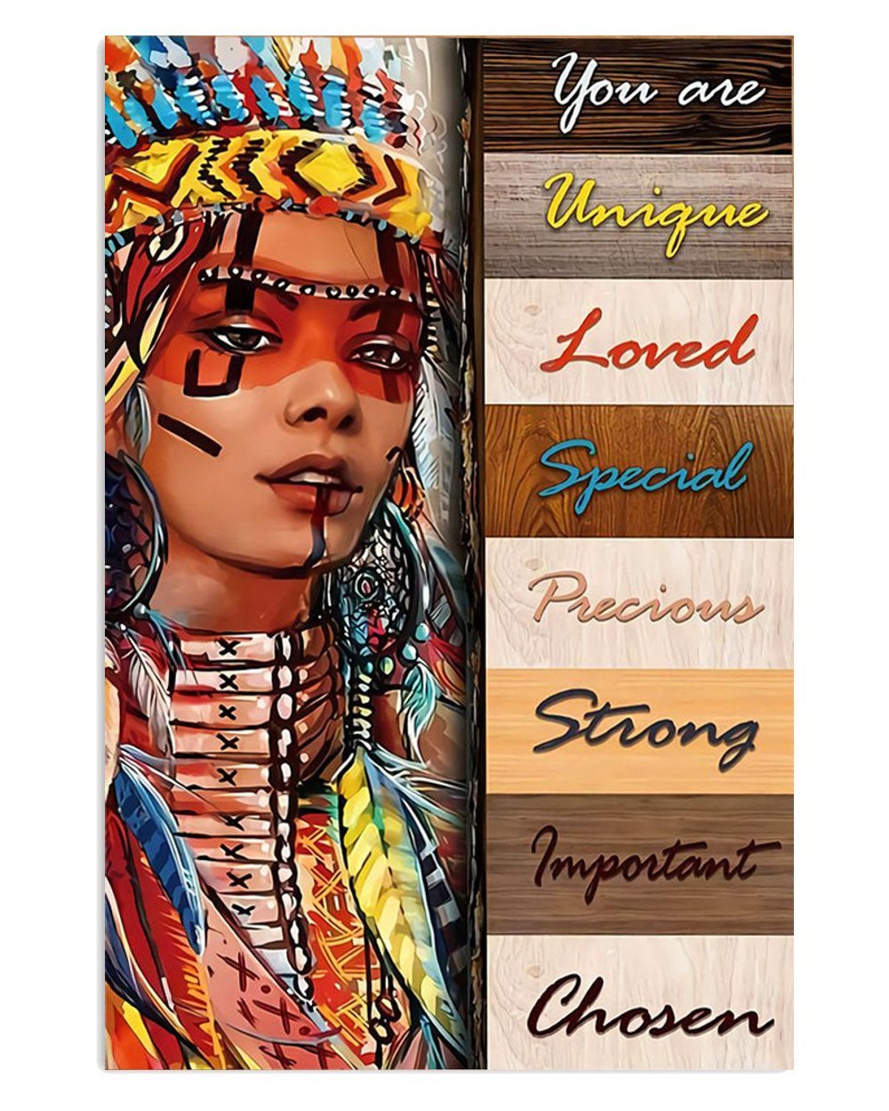 American Indian Tribe Girl Empowerment Poster