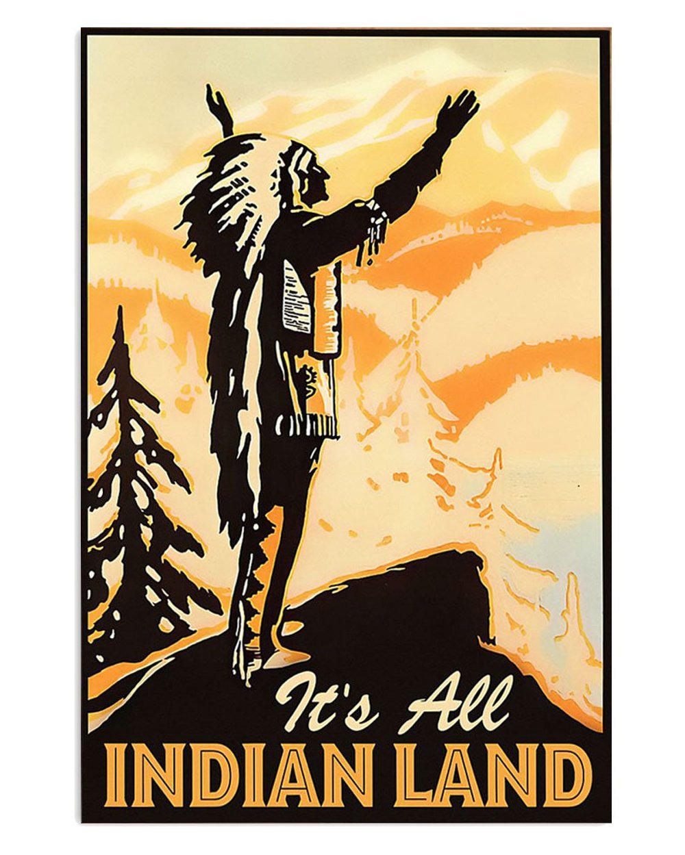 American Indian Tribe Land Poster