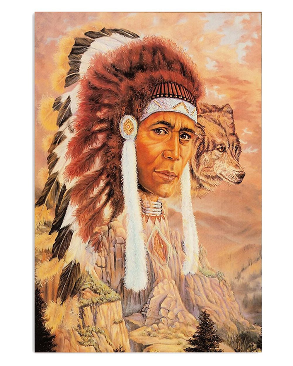 American Indian Tribe Painting Poster