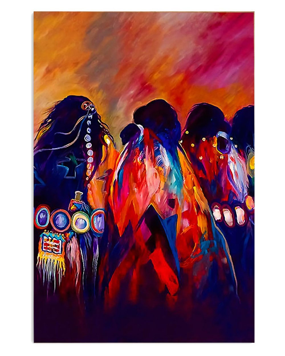 American Indian Watercolor Poster