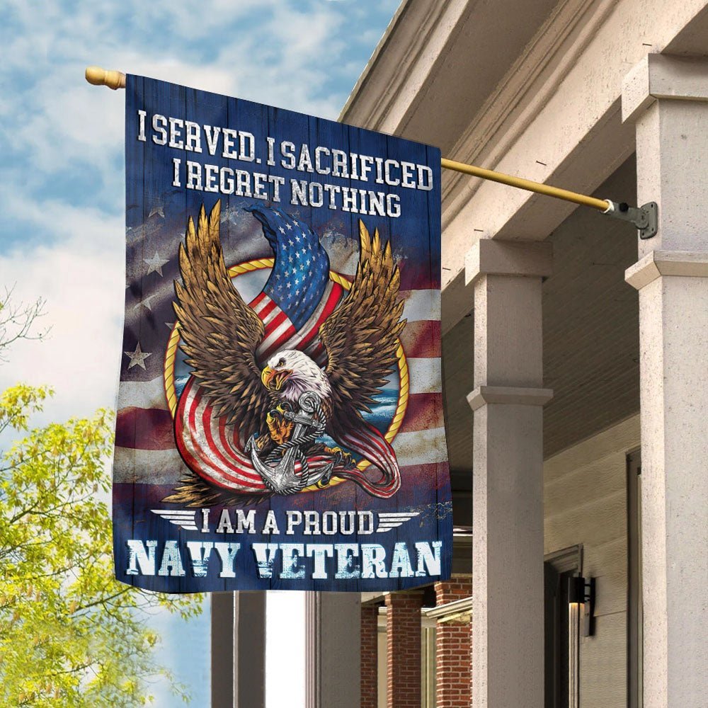 American Navy Veteran Heavy Garden Flag