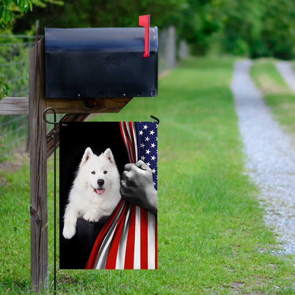 American Samoyed Dog Garden Flags for Dog Owners