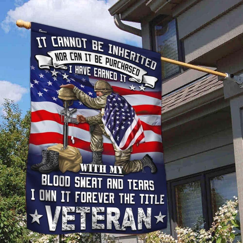 American Veteran Blood Sweat Tears Flag