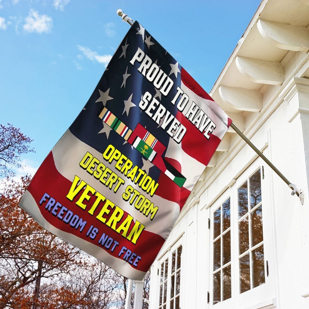 American Veteran Desert Storm Pride Garden Flag