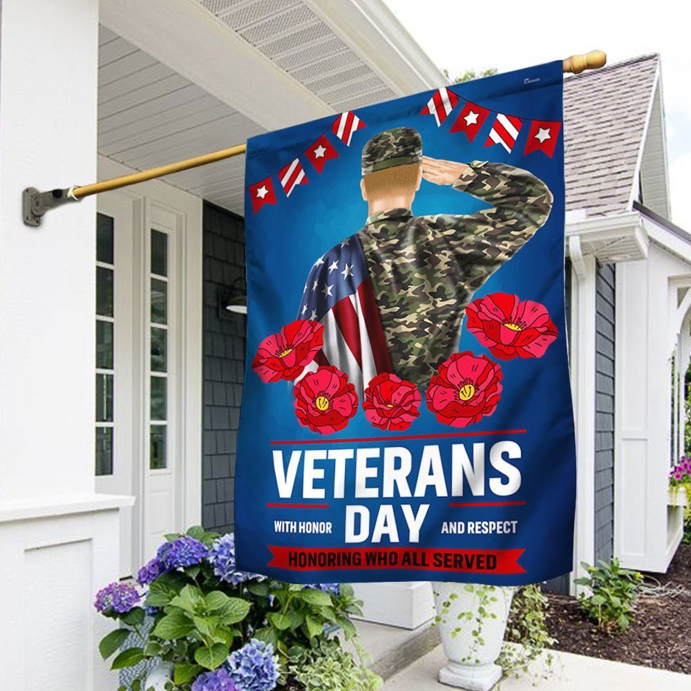 American Veteran Honor Respect Garden Flag