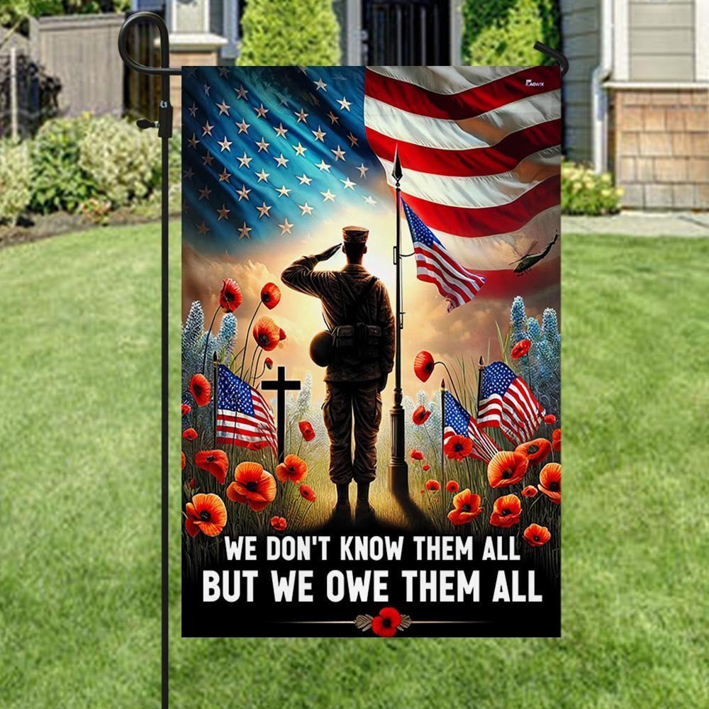 American Veteran Memorial Day Garden Flag