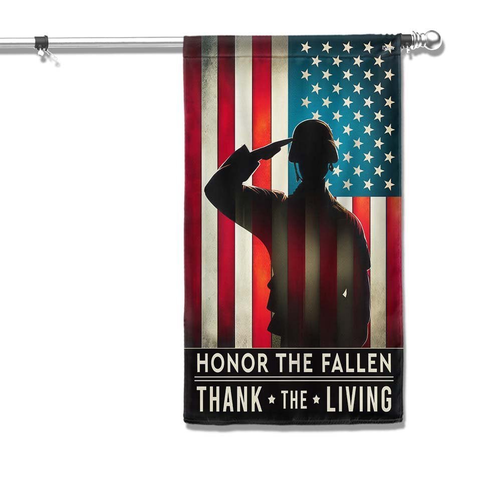 American Veteran Memorial Day Tribute Garden Flag