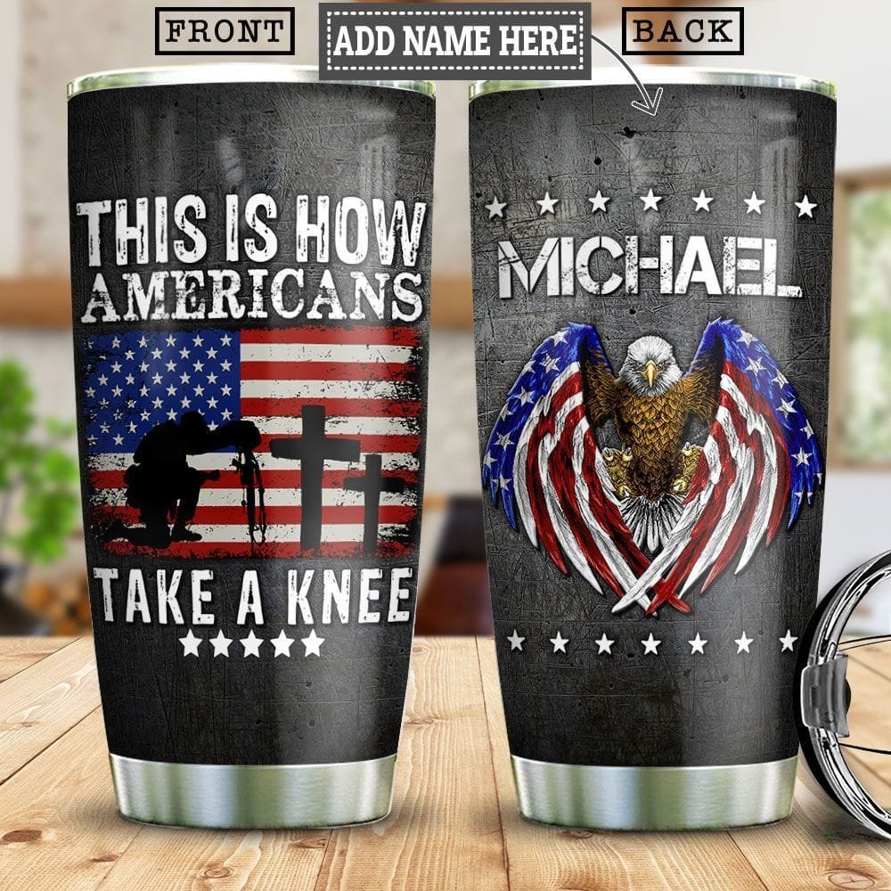 Americans Knee God Personalized Tumbler