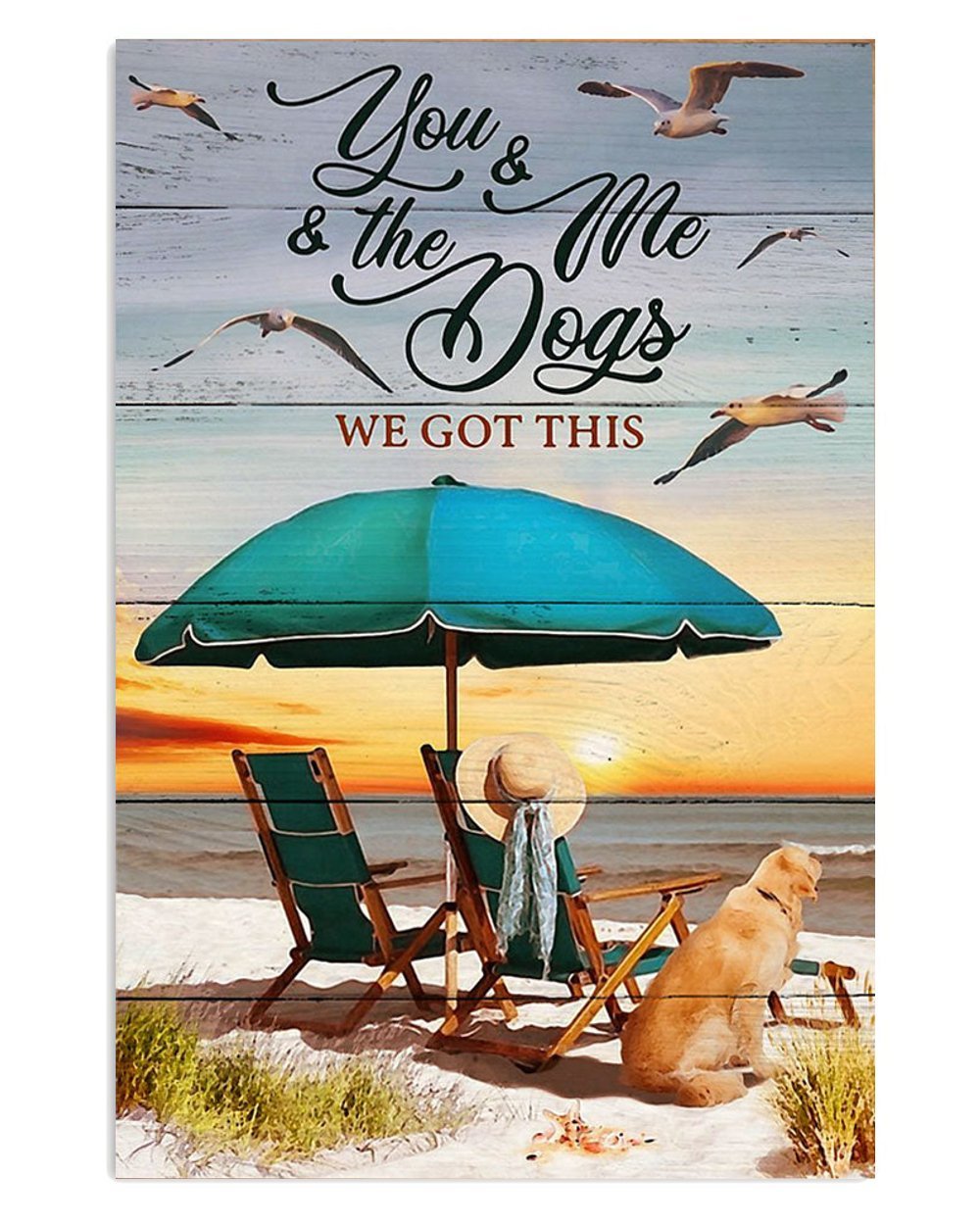 And Dog Ocean Beach Poster