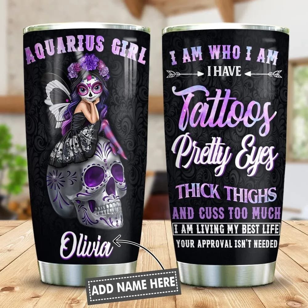 Aquarius Girl Personalized Tumbler