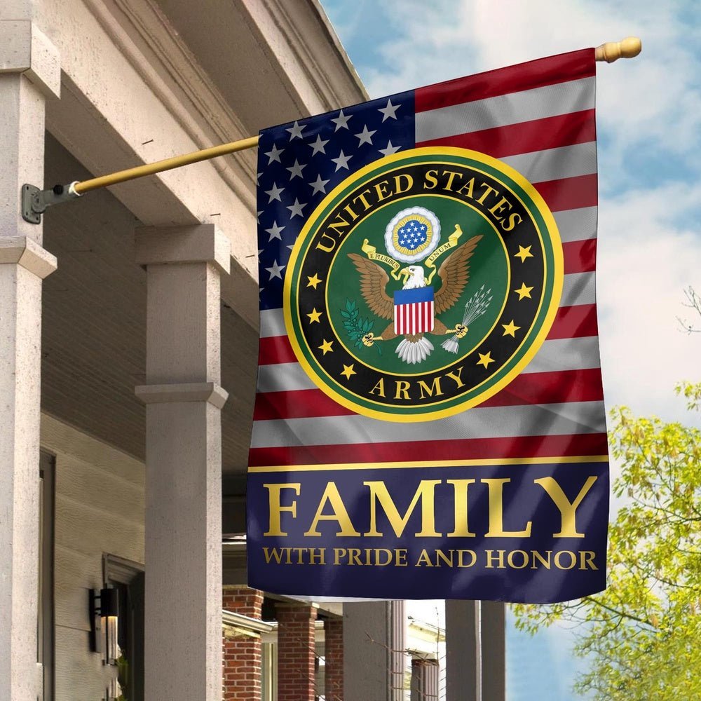 Army Veteran Family Pride and Honor Garden Flag