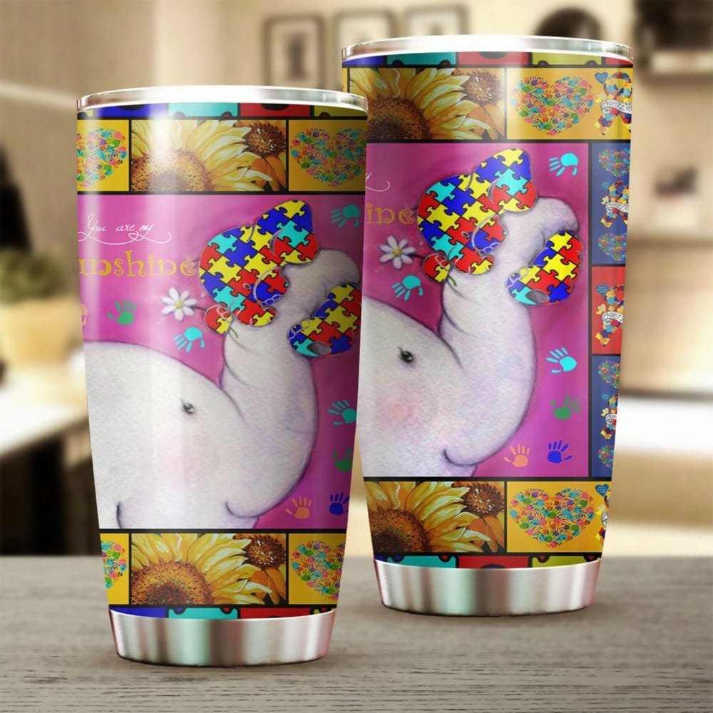 Autism Sunflower Personalized Tumbler