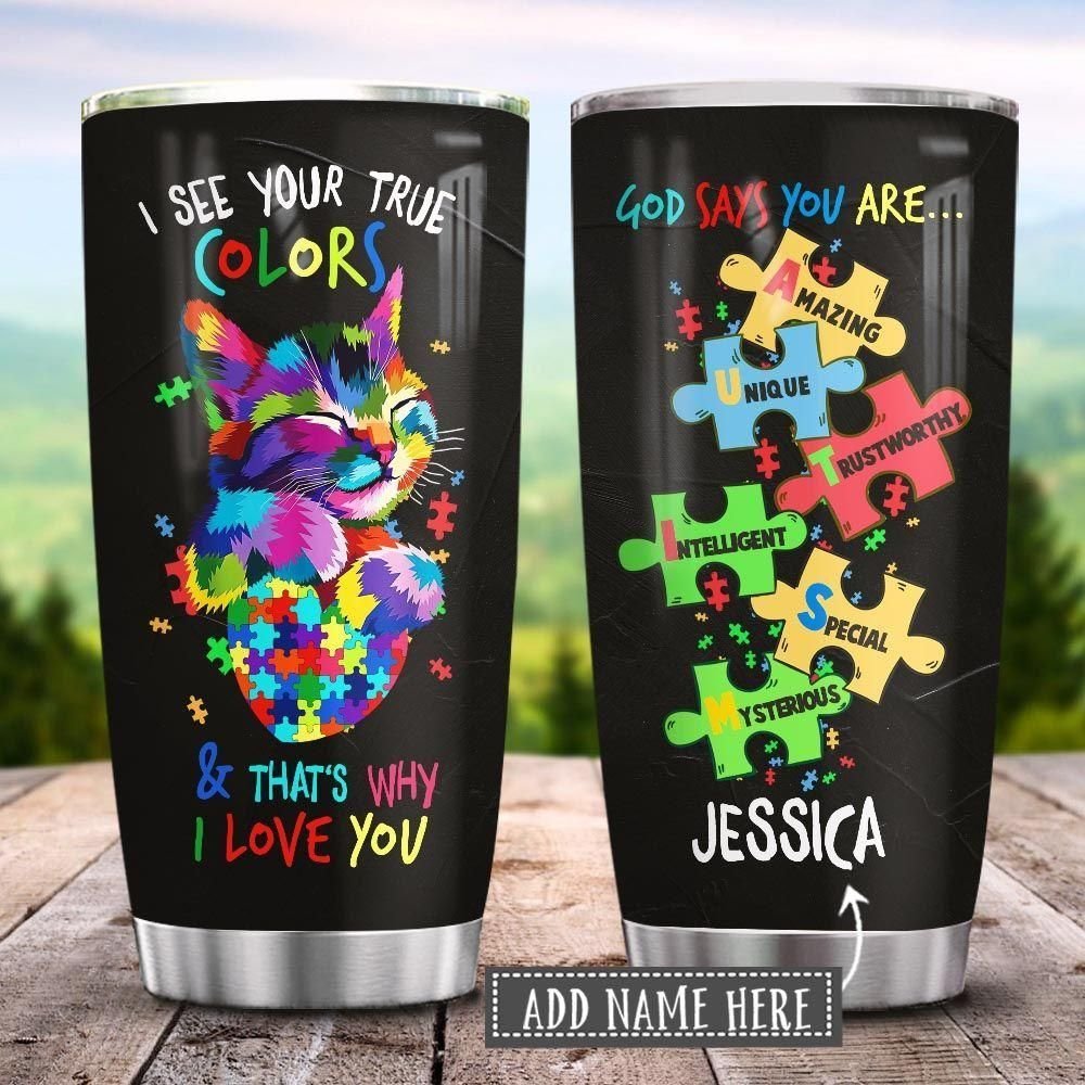 Autism True Color Personalized Tumbler